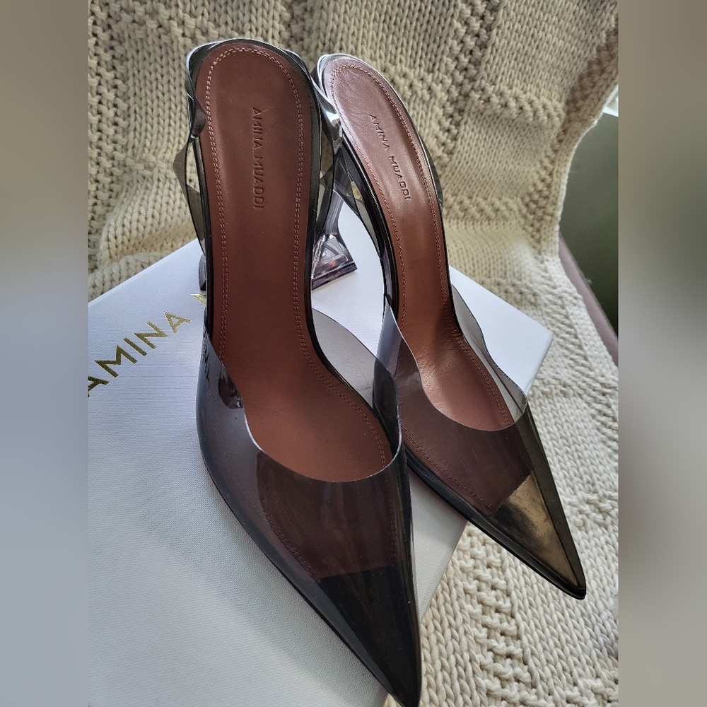 Amina Muaddi Sling Back Heels